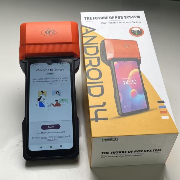 Wifi Wireless Handheld POS Terminal 6.5 Inch Point Of Sale Systems For Retail