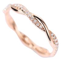 China Moissanite Rings Interwoven Tail Grass Wedding Rings 18K Gold Diamond Rings on sale