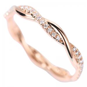 Moissanite Rings Interwoven Tail Grass Wedding Rings 18K Gold Diamond Rings
