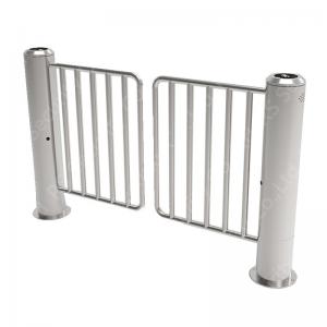 Buildings Anti Break Swing Gate Turnstile With DC Brushless Motor QR Code Reader