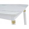 Simple Solid Wood Rectangular Marble Dining Table