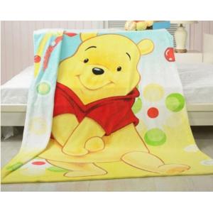 China Custom Kids Plush Screen Printed Blanket , Cute Flannel Baby Blanket Anti - Pilling supplier