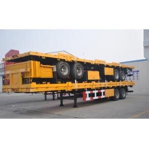 Single Speed Support Leg Semi Low Bed Trailer 2 Axles Equipment For 28 Tons