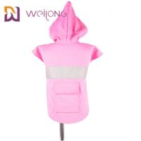 China Adjustable Hoodie Pet Raincoat Real Pocket Reflective Dog Raincoat With Hood on sale