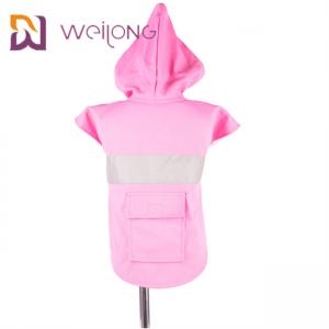 Adjustable Hoodie Pet Raincoat Real Pocket Reflective Dog Raincoat With Hood