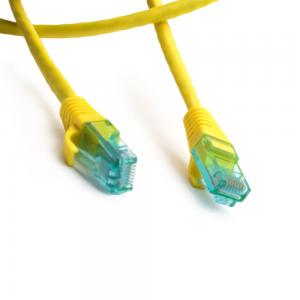 China Switch Router Modem 2m Yellow Lan Cable /  Network Patch Cable For Departments supplier
