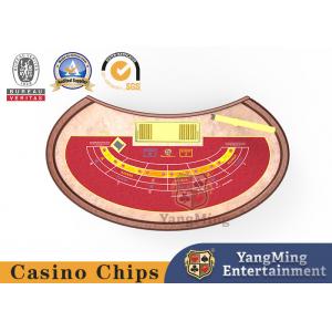 Lucky Six Baccarat Casino poker Table Mini Six People Oval Step Poker Table Customized Color