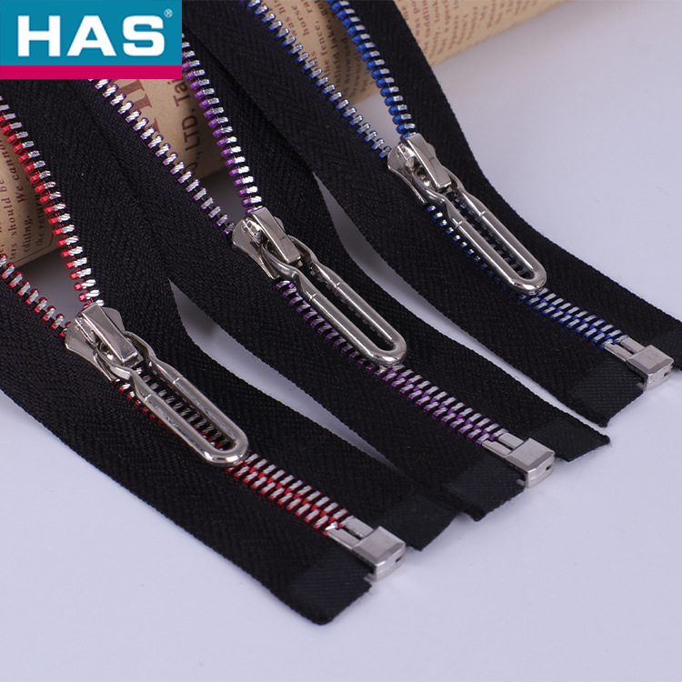 China #5 Metal Zipper with Open-end and Corn polished teeth and U-shaped puller for Bag wholesale