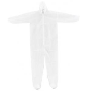Polypropylene Disposable Protective Coverall With Hood Boots Elastic Wrists Ankles