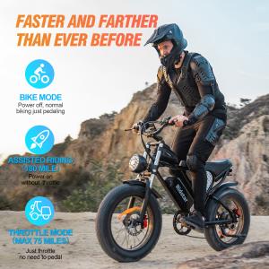52v Electric Assist Fat Bike Fat Tire E Mountain Bike 1000w 55KM/H