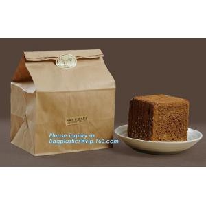 Heat seal pouch&kraft paper plastic bread packaging bag,Portable High Quality Craft Paper Bread Bags, BAGEASE PACKAGE