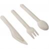China 6'' Sugarcane Bagasse White Compostable Biodegradable Knives Forks wholesale