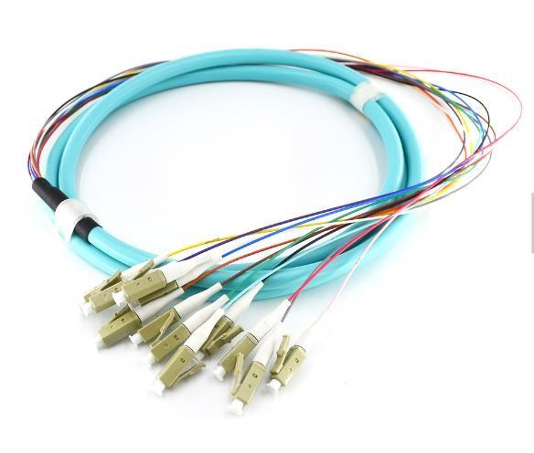 Multimode Pigtail Fiber Optic Cable 50/125μm Customized LC/SC/FC/ST Connector