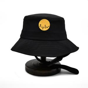 Unisex Waterproof Surfing Bucket Hat With Chin Straps Wide Brim Sun Protection On Sea