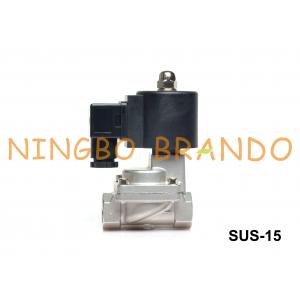 China 1/2'' 2 Way Normally Closed Stainless Steel Solenoid Valve PTFE Seal supplier