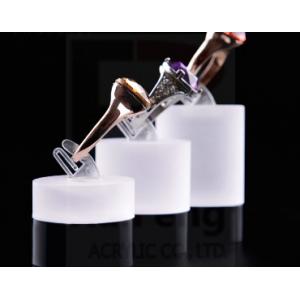 China White Clear display stands for finger ring, White finger ring riser supplier