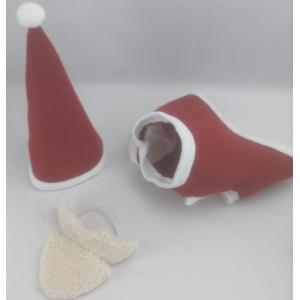China Stuffed Planet Friendly Plush Dog Toys Santa Dog Toy Christmas Wears supplier