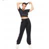 Polyester Spandex XS To 5XL Plus Size High Waisted Gym Leggings Black