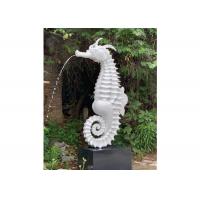 Скульптура стеклоткани современного фонтана сада морского конька на открытом воздухе подгоняла