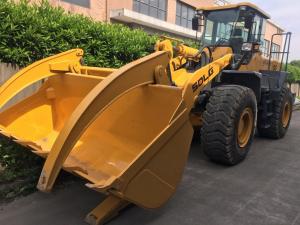China SDLG LG956L Compact Second Hand Wheel Loaders Front End With Log Grapple on sale 