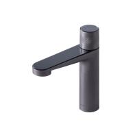 China 200mm Height Matte Black Single Hole Faucet Bathroom Brass Faucet Tap on sale