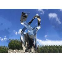 China Polished Abstract Steel Sculpture 316L Stainless Steel Modern Landscape Decoration on sale