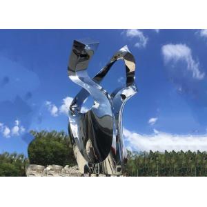 China Polished Abstract Steel Sculpture 316L Stainless Steel Modern Landscape Decoration supplier