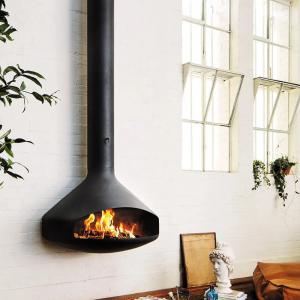 China Premium 600mm-1000mm Steel Suspended Wood Heater  Indoor Hanging Fireplace supplier