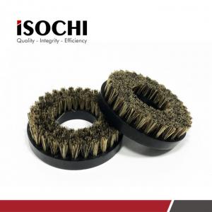 China CNC PCB Pressure Foot Brush Black Plastic Handle Brown Bristles OD 50mm supplier