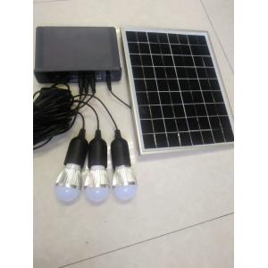 China 10W/7AH Li-ion lithium battery solar home power system with 3pcs LED 3W bulbs switch cable CE/TUV supplier