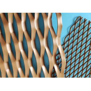 Suspended Ceiling Decorative Expanded Metal Wire Mesh Screen Anodized Aluminum