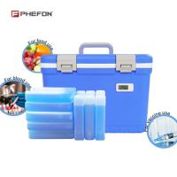 China Temperature Display Medical Cooler Box with Blue Color and PP Outer Liner Material on sale