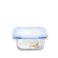 China 300ML Square Glass Food Storage Containers BPA Free With Airtight Lids on sale