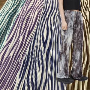 Dot Zebra Digital Print Tie Dye Pleated Crepe Woven Fabric 100gsm-250gsm