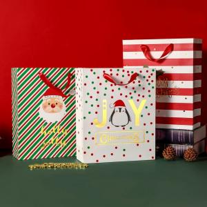 Custom Christmas Style Gift Packaging Card Paper Shopping Bag Logo and Customization