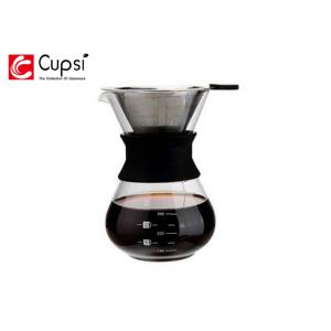 China 500ml Pour Over Coffee Pot With Reusable Stainless Steel Drip Filter supplier