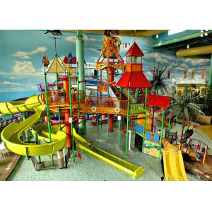 China Aqua Fun Park Commercial Playground Equipment With Fiberglass Material supplier