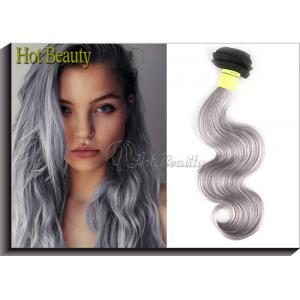 China Unprocessed Brazilian Virgin Hair Body Wave Grey Remy Human Hair Weave Full Ends supplier