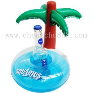 Inflatable palm tree bottle holder