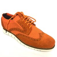 China Brown Suede Leather Mens Casual Flat Shoes , Lace Up Casual Sport Shoes on sale