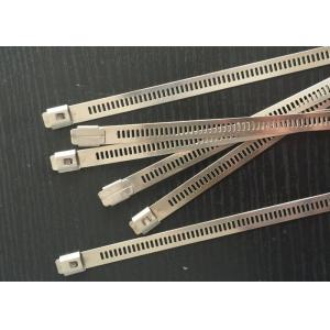 SS304 Naked Stainless Steel Ladder Cable Ties With Metal Barb Fire Resistant