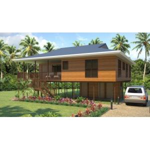 China Prefab Wooden Houses Fast Assemble Light Steel Frame Beach Bungalows Tiny House supplier