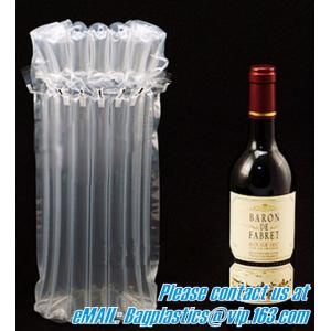 China Inflated Wine Bottle Protector Bags, Sleeves Glass Travel Transport, Air Filled Column, Leakproof Cushioning supplier