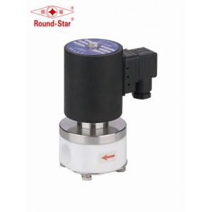 China Anti Corrosive PTFE Solenoid Valve 3/8＂Solenoid Water Valve For Acetic Acid supplier