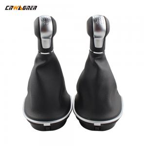 China Custom Car Genuine Leather Boot Manual Speed 5 6 Gear Stick Shift Lever Knob For Seat Leon 1 supplier