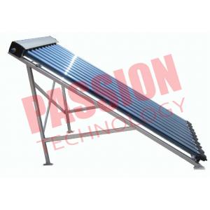 China Glass Wool Heat Pipe Solar Collector 24mm Copper Condenser Flat Roof supplier
