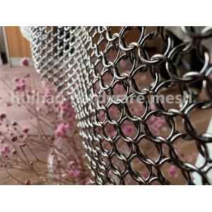 China Silver Coated Welded Chainmail Curtain 8mm Round Rings Stainless Steel 316 supplier