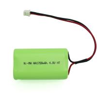 China Emergency Lighting 4.8 V Rechargeable Ni MH Battery Pack AA 1700mAh on sale