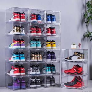 China Customized Logo Multicolor Acrylic Shoe Display Box Multilayer supplier