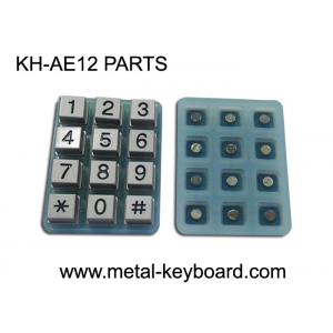 Industrial 12 Keys Customizable Keypad Parts Silicon Membrane With Metal Buttons